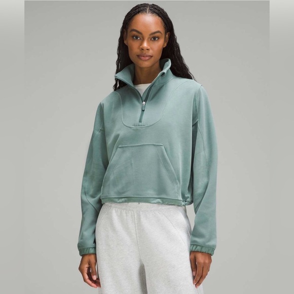 Lululemon Brushed Softstreme Ribbed Half Zip
Medium Forest Green Size 4 - Picture 13 of 13